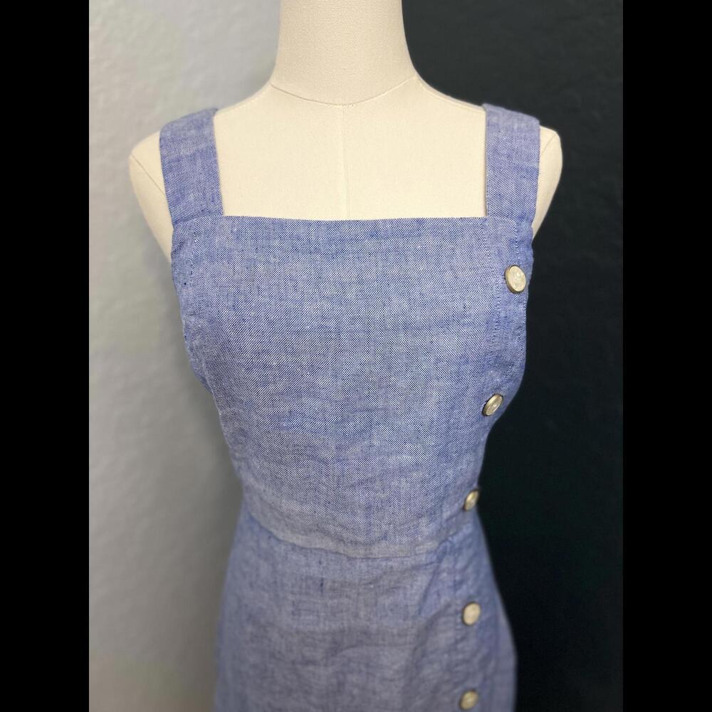 J. Mclaughlin Chic Square Neck Button Down Linen … - image 8